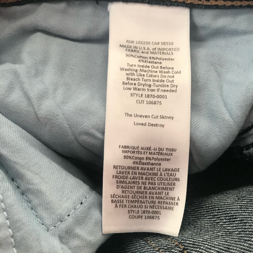 Current/Elliott The Uneven Cut Skinny Jean - Picture 6 of 14